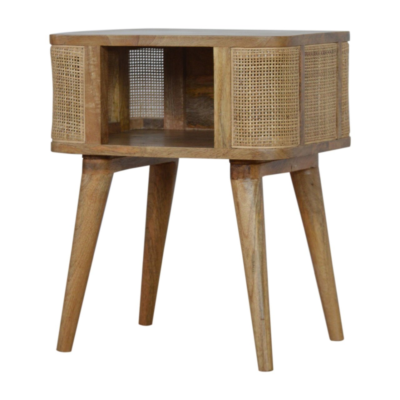Woven Open Slot Bedside Table