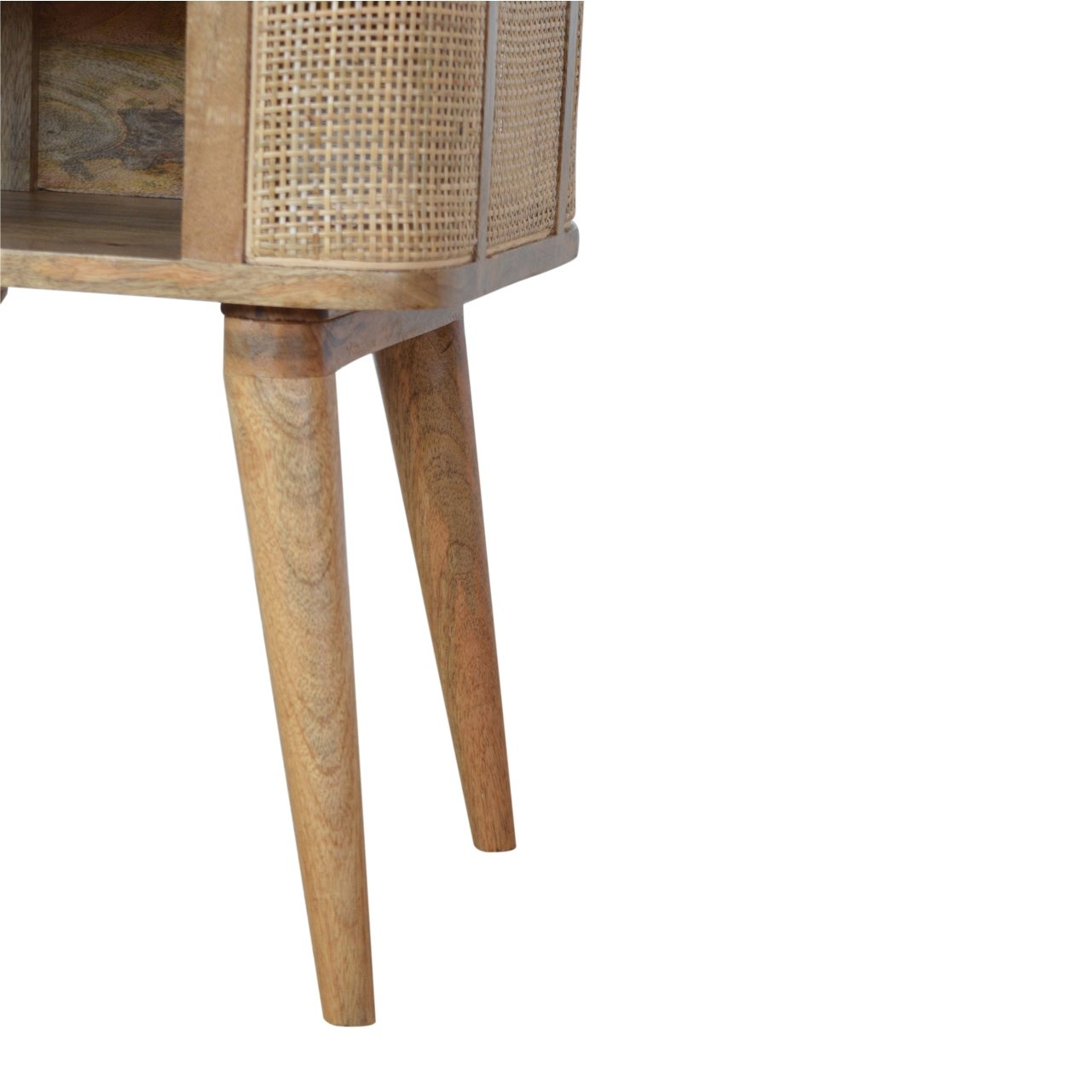 Woven Open Slot Bedside Table