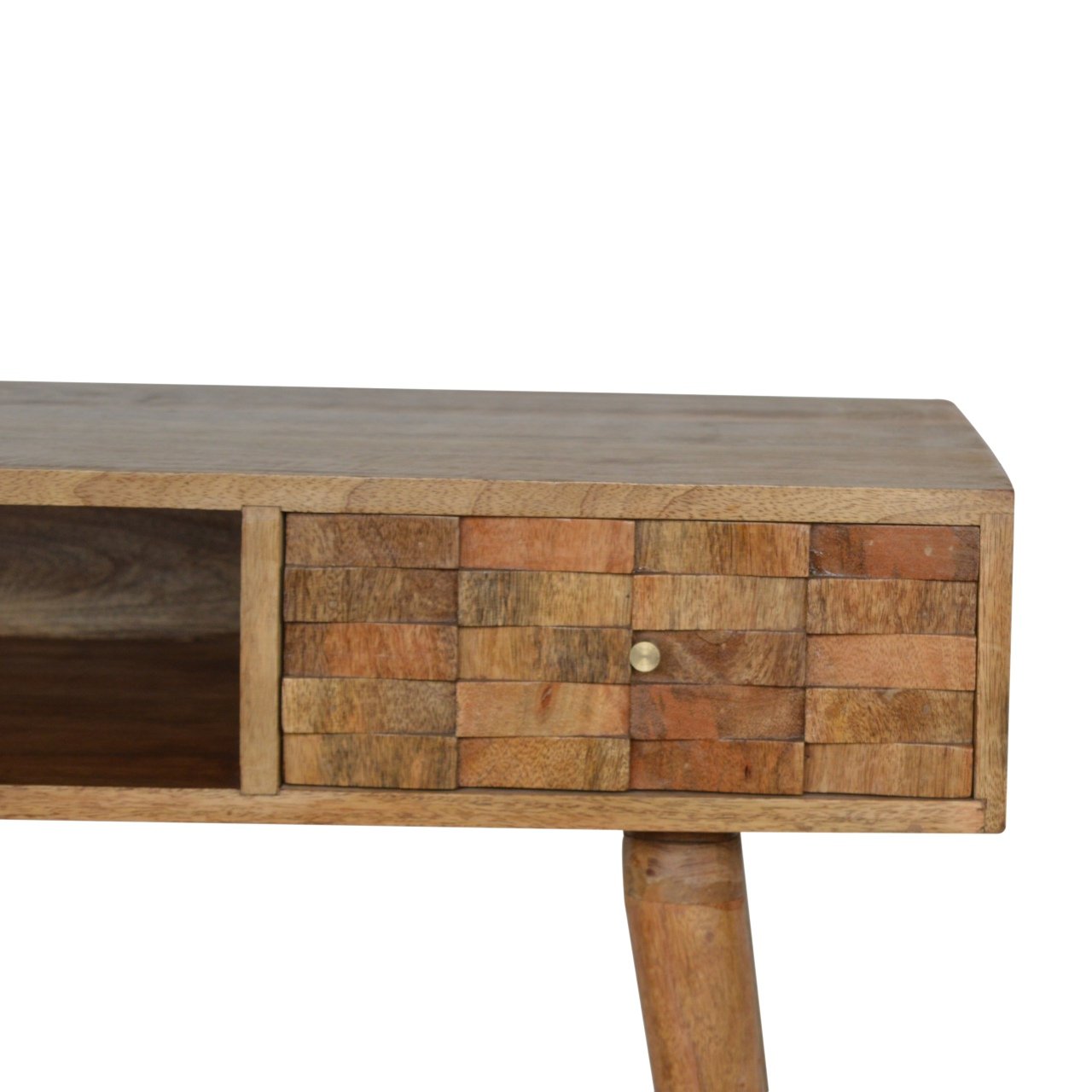 Tile Carved Writing Desk with Open Slot