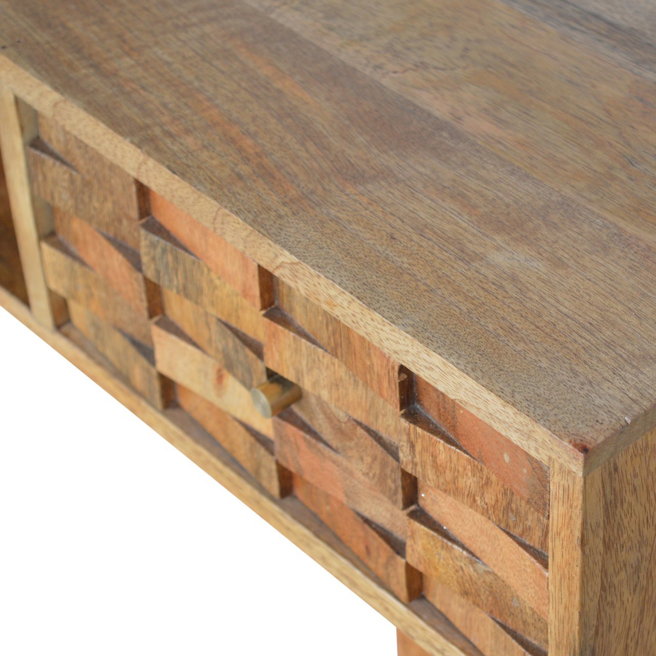 Tile Carved Writing Desk with Open Slot