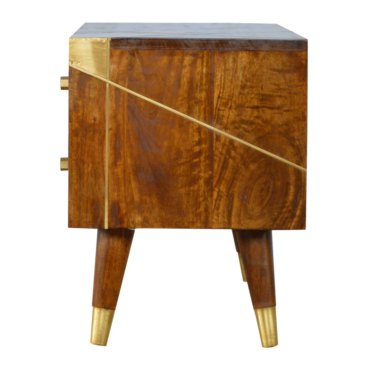 Gold Geometric Chestnut Media Unit