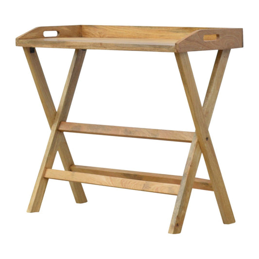 Butler Style Writing Desk with Foldable Legs